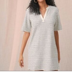 NWT Lou & Grey Sealine Henley Striped Tunic Dress